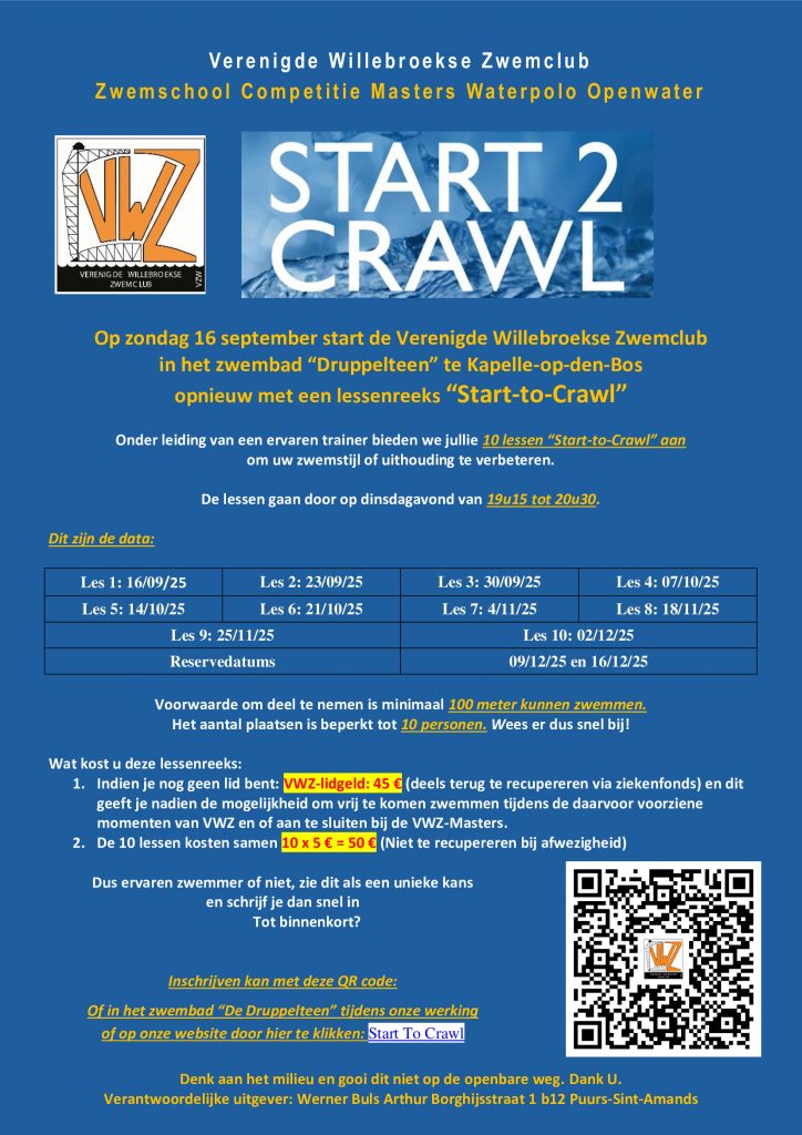 Start to crawl lessenreeks 2025 infoflyer